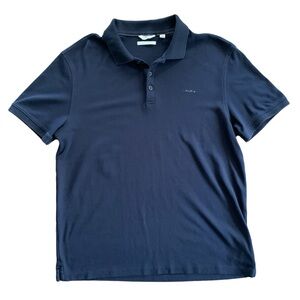Calvin Klein Liquid Touch Navy Blue Short Sleeve Polo